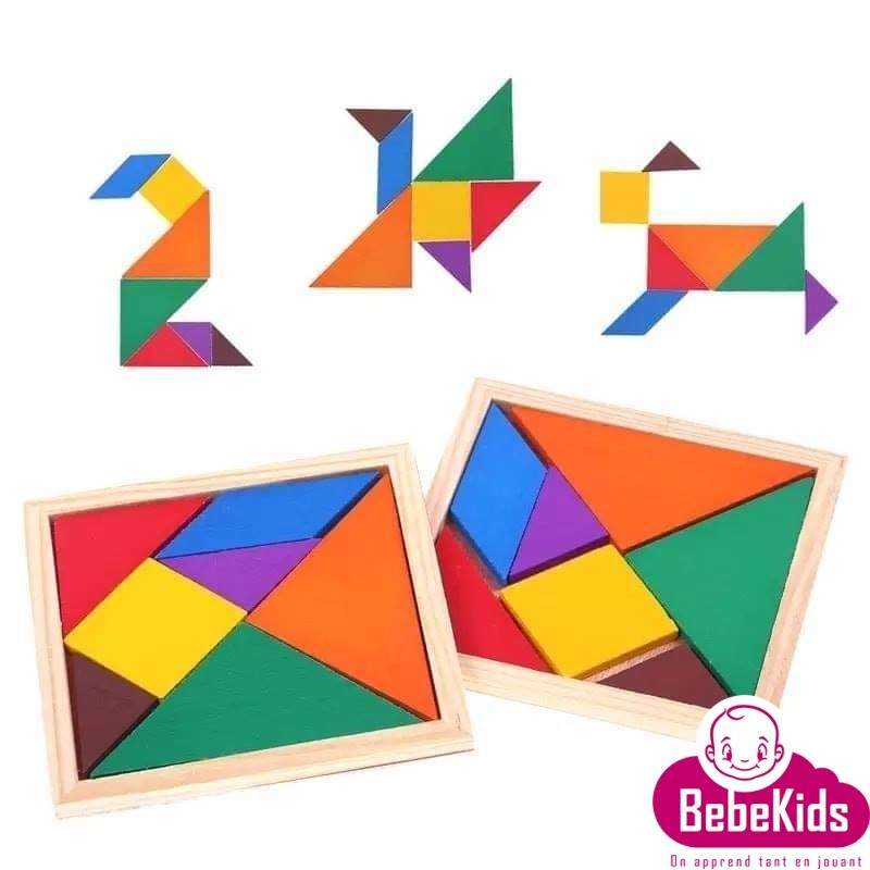 Puzzles Tangram pour enfants, 7 pièces en bois pour enfants, forme de  tangram et tangrams pour les tout-petits, jeu de logique, - Cdiscount Jeux  - Jouets