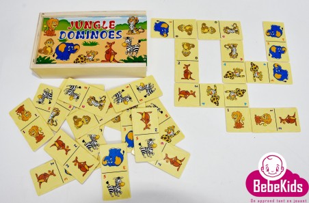 jouets jeux Tunisie Dominos animaux en bois - 1an-3ans - 12 TND - BebeKids