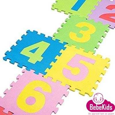 jouets jeux Tunisie Tapis puzzles chiffres en mousse 10 pieces - 1an-3ans - 29 TND - BebeKids