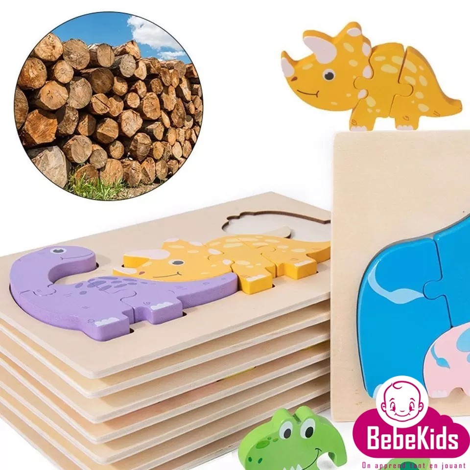 Puzzle 3D GENERIQUE Puzzle 3D en bois animal pour adultes et enfants 30_  multicolore