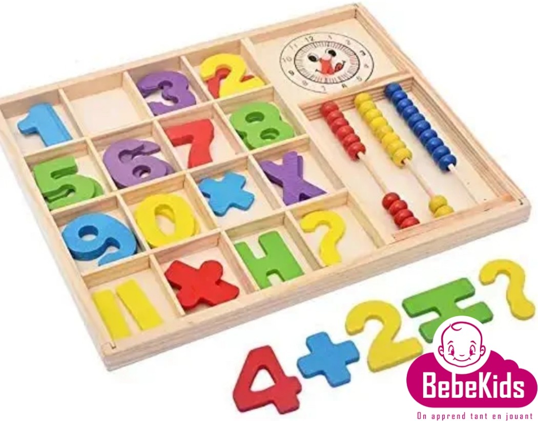 jouets jeux Tunisie Jeux Montessori mathématiques calcul mental en bois - 3ans-6ans - 18 TND - BebeKids